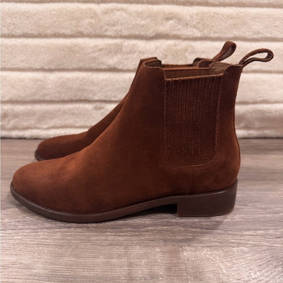 THURSDAY BOOT CO. The Dreamer Cinnamon Brown Suede Chelsea Booties Size 7.5 - Picture 7 of 14